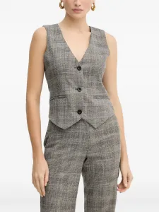 Клетчатый жилет Silvian Heach, серый