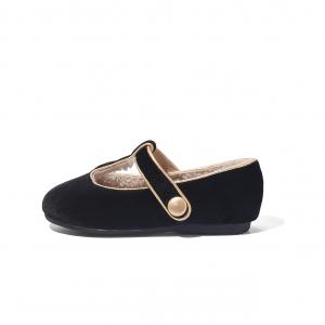 Детские кожаные туфли ABC DOUKIDS с низким верхом для детей ABCdoukids, черный