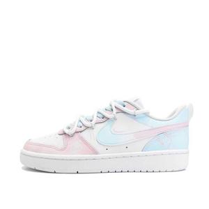 Nike Кроссовки Court Borough 2 Sweet Dream Rabbit Tale Slip Resistant Anti Kick Balance Low top Skateboard Shoes Blue Pink Kids'