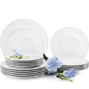 Набор посуды konsimo. MUSCARI 18 шт 6 Personen цвет hochglanz platingrau/weiß