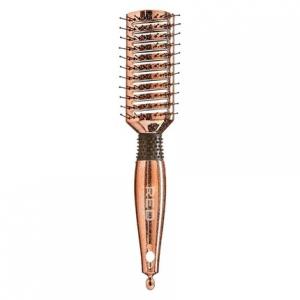 Хромированная щетка-лопатка цвета розового золота с термостойкими щетинками для распутывания волос Red By Kiss