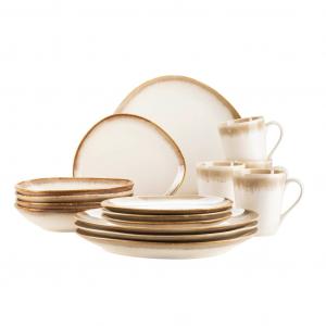 Сервиз LA SINFONIA, набор комбинированной посуды, каменная керамика Mäser, бежевый