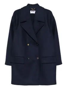 Двубортное пальто Moschino, синий