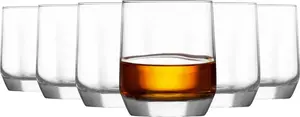 Стаканы для виски LAV Diamond Whisky - винтажные стеклянные стаканы для крепких напитков, воды и безалкогольных напитков - 310 мл - упаковка из 12 штук Lav