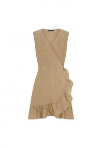 Летнее платье Mailinda в элегантном дизайне с запахом Freshlions, коричневый