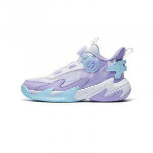 361°KIDS Износостойкие, легкие, амортизирующие детские баскетбольные кроссовки белого, фиолетового цвета для подростков
