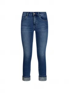 Джинсы с пятью карманами и украшением из страз Liu Jo, синий