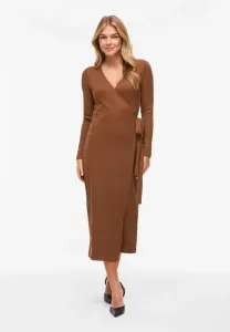 Платье-Свитер миди mit viraffi Vila, Coffee Bean
