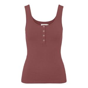 Футболка Pieces Kitte BC Sleeveless U Neck, коричневый