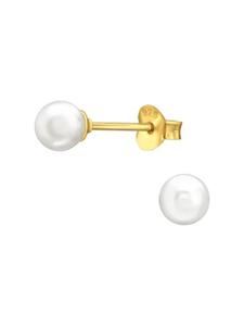 Alexander York Серьги-гвоздики PERLE классические 5 мм из золота и серебра 925 пробы, 2 штуки