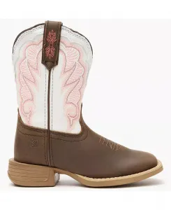 Детские сапожки Lil' Rebel Pro Trail в коричнево-белом вестерн стиле Durango