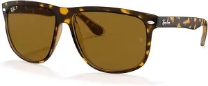 Солнцезащитные очки Ray-Ban RB4147 Boyfriend для мужчин и женщин + комплект с аксессуарами, Light Havana/Brown Polarized