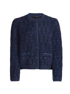 Кардиган Evey Metallic Bouclé Kobi Halperin, темно-синий