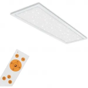 Светильник LED Panel 7308016 PALLAS LED-панель холодный белый | нейтральный белый | дневной белый | теплый белый, потолочный светильник, 100x25x6,5 см, белый, 24 Вт, для гостиной, спальни, кухни Briloner Leuchten, черный