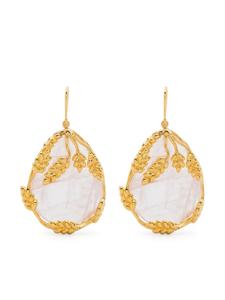 Серьги-подвески Francoise кварцевая роза Aurelie Bidermann, золотой