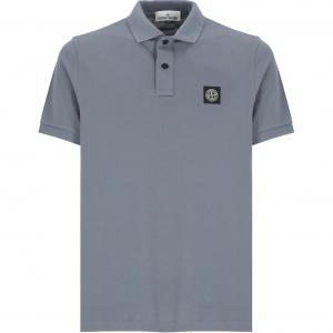 Поло с коротким рукавом и нашивкой с логотипом STONE ISLAND, серый
