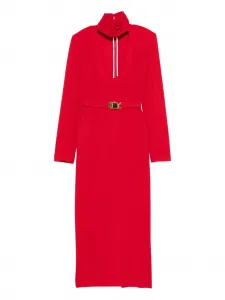 Макси-платье с поясом Rowen Rose, красный