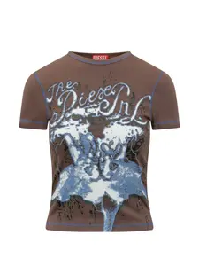 Футболка с принтом T-Brenda Diesel, коричневый