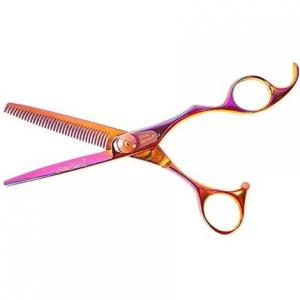 Ножницы SilkCut Thinner European 6 35 зубцов Rainbow Edition, изготовлены вручную из японской стали - размер 6 Olivia Garden