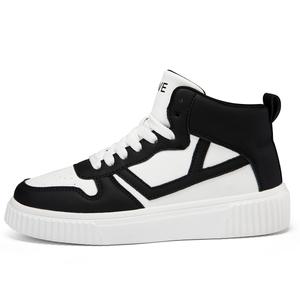 ZOVE Женские противоскользящие износостойкие мид-топ скейтбордские кеды бело-черные, цвет White Black