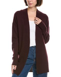 Винс Кардиган из шерсти и кашемира с планкой на пуговицах Vince, красный