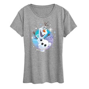 Женская футболка Disney's Frozen 2 с рисунком снеговика, цвет Heather Gray