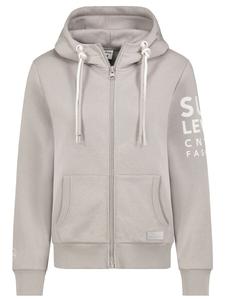 Толстовка с капюшоном на молнии Sublevel ASIDA, бежевый/темно-бежевый