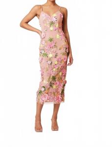 ELLIATT Платье-миди Aella розового цвета