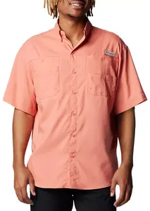 Мужская рубашка с коротким рукавом Columbia PFG Tamiami II, цвет Faded Peach