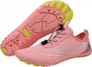 Наземная обувь для женщин и мужчин босиком для походов, спортивная обувь босиком, пляжная, для серфинга и воды с противоскользящей подошвой Generic, розовый