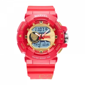 MARVEL Часы Electronic Movement TPU Strap Watch Men's Watch Gold Dial MV 81105R