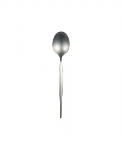 Натуральная атласная ложка для сервировки стола Vietri, серебряный