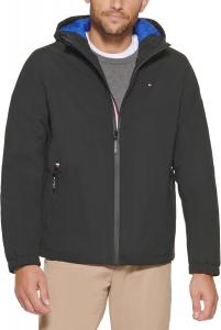 Tommy Hilfiger Mens. Стеганая куртка с капюшоном Tommy Hilfiger Men's., Clean Black