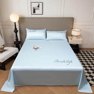 Avivi Простыня 230х245 см и 2 наволочки из летнего шелка, антибактериальные, цвет Sky Blue