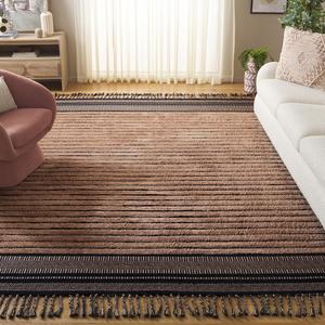 Ковер SAFAVIEH, 183 x 275 см, Cotton Kilim Collection, Black & Beige, ручной работы из хлопка, идеально для гостиной, столовой, спальни (KLC401Z-6)