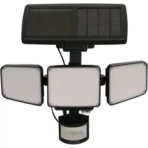 Наружный настенный светильник Солнечный защитный настенный светильник - Ла-Риоха - LED LED-модуль 1 шт. Режим обнаружения (1000 Лм) Luxform, черный