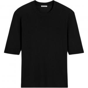 Футболка Ami с коротким рукавом вязаная AMIPARIS, черный