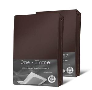 Простыня One-Home 140x200 Heavy, 140x4x220 см, коричневый