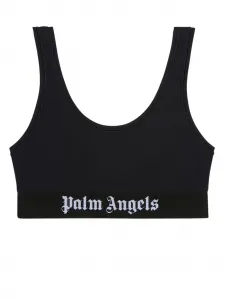 Спортивный бюстгальтер с логотипом PALM ANGELS, черный