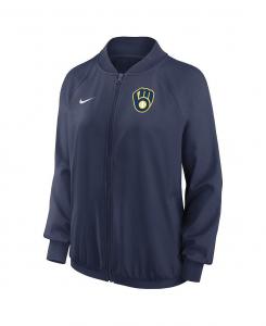 Куртка спортивная Nike Milwaukee Brewers Authentic Full Zip, темно-синий