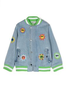Stella McCartney Kids джинсовый бомбер, синий