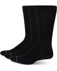 Носки Florsheim Bamboo Flat Crew Dress 3-Pack Socks, черный