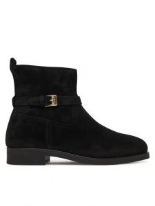 Ботильоны Th Buckle Riding Suede Bootie FW0FW09047 Tommy Hilfiger, черный