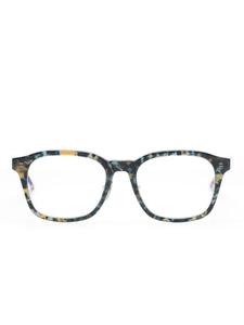 Очки в оправе черепаховой расцветки Thom Browne Eyewear, синий