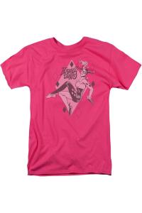 Футболка с коротким рукавом для взрослых DC Comics Harley Quinn Gildan, розовый