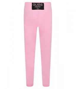 Легинсы детские Guess облегающего кроя хлопковые, розовый
