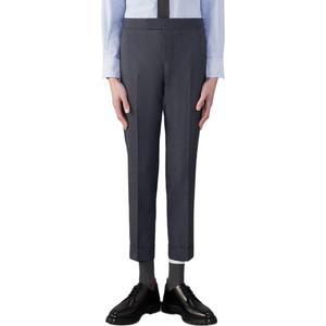 Темно-серые зауженные брюки средней посадки THOM BROWNE