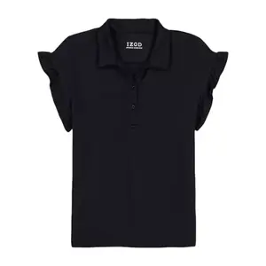 Вязаный топ с оборками на рукавах для девочек 4–18 лет Izod, синий