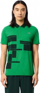Lacoste мужская спортивная теннисная поло Regular Fit X Novak Djokovic Fan, Fluorine Green/Forest Green