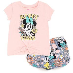 Футболка Disney Minnie Mouse и шорты из шамбре Imagikids, Pink